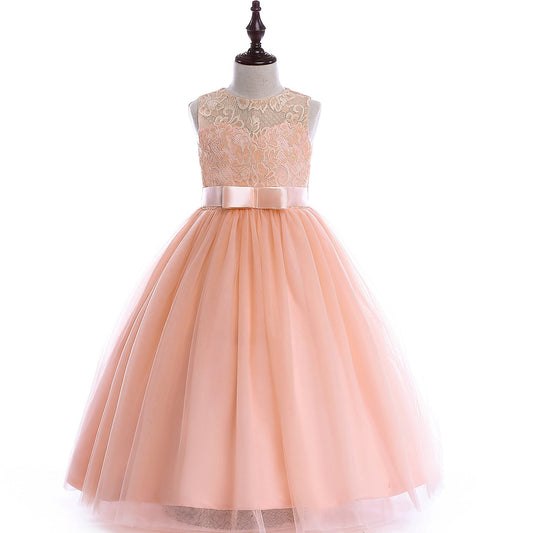 Big Kids Wedding Dress Girls Pettiskirt Lace Dress Costumes PureLittleBloom.Co
