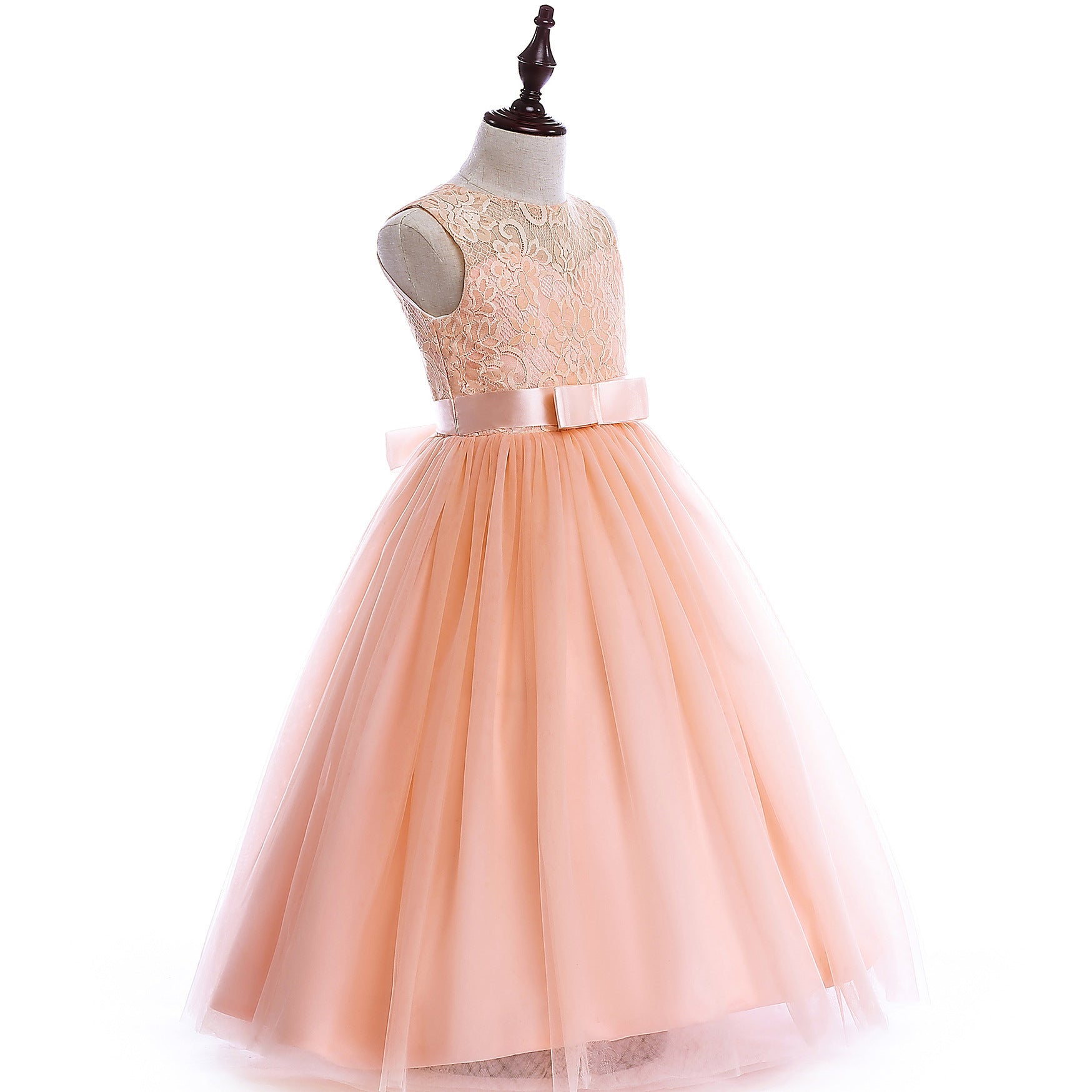Big Kids Wedding Dress Girls Pettiskirt Lace Dress Costumes PureLittleBloom.Co