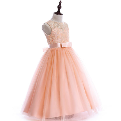 Big Kids Wedding Dress Girls Pettiskirt Lace Dress Costumes PureLittleBloom.Co