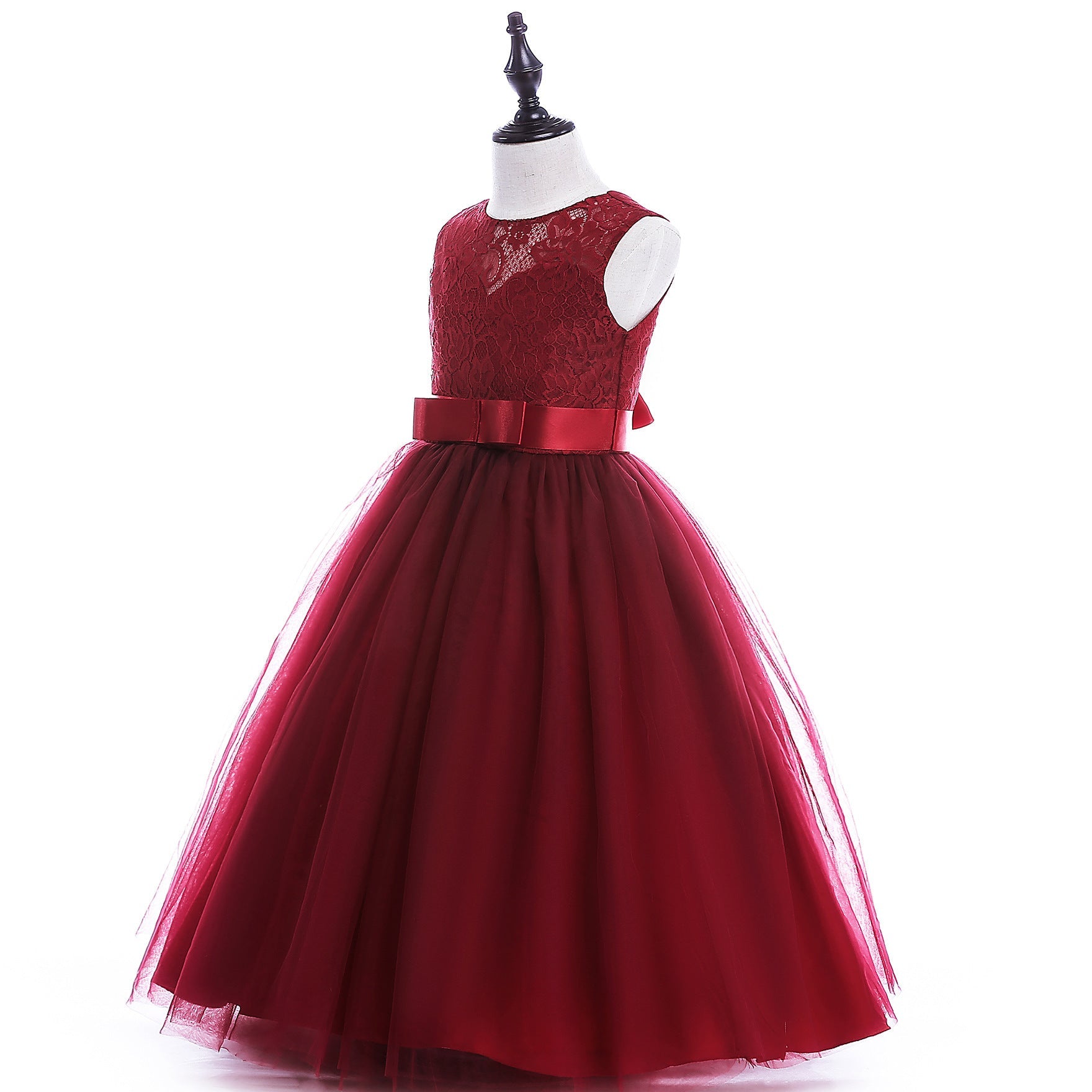 Big Kids Wedding Dress Girls Pettiskirt Lace Dress Costumes PureLittleBloom.Co