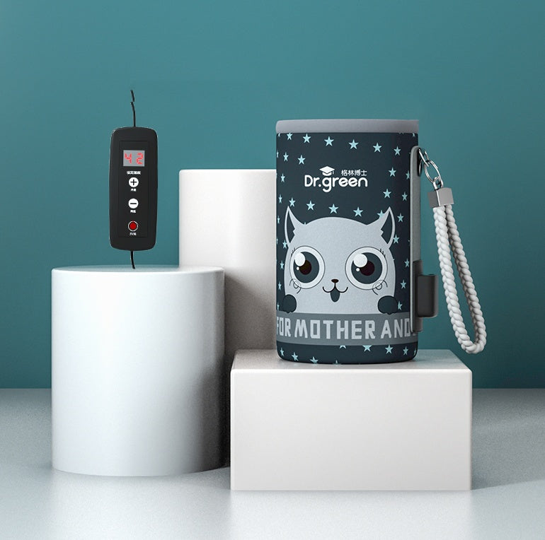 Out Portable Heat Preservation Baby Bottle Bag Car Bottle Warmer Heating Jacket USB PureLittleBloom.Co