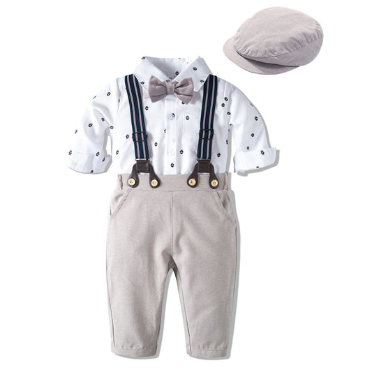 Autumn New Long Sleeve Khaki Suit Infant Clothing Boys' Gentleman Children'S Clothing PureLittleBloom.Co