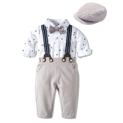 Autumn New Long Sleeve Khaki Suit Infant Clothing Boys' Gentleman Children'S Clothing PureLittleBloom.Co