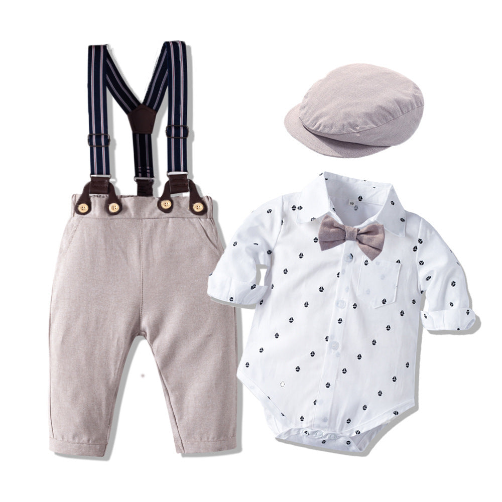 Autumn New Long Sleeve Khaki Suit Infant Clothing Boys' Gentleman Children'S Clothing PureLittleBloom.Co