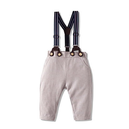 Autumn New Long Sleeve Khaki Suit Infant Clothing Boys' Gentleman Children'S Clothing PureLittleBloom.Co