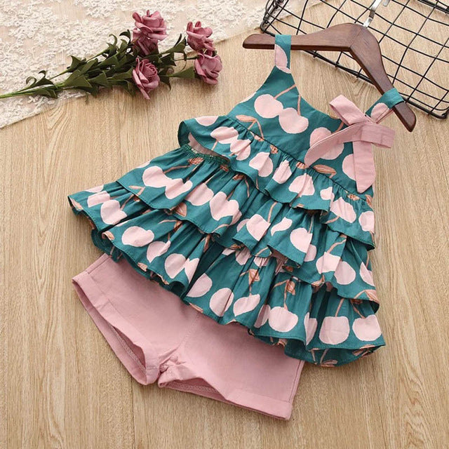 Kids Girls Clothes For Baby Girl Kids T-Shirt Shorts Suit PureLittleBloom.Co