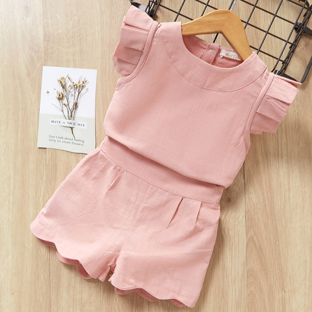Kids Girls Clothes For Baby Girl Kids T-Shirt Shorts Suit PureLittleBloom.Co