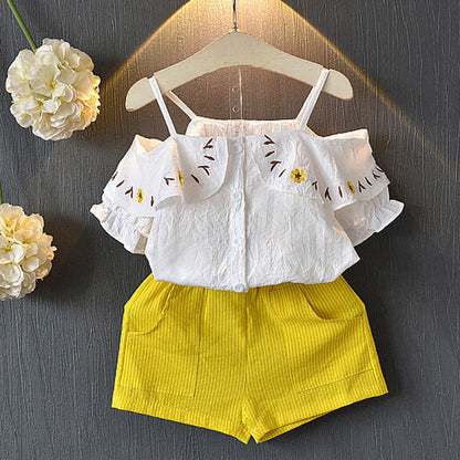 Kids Girls Clothes For Baby Girl Kids T-Shirt Shorts Suit PureLittleBloom.Co