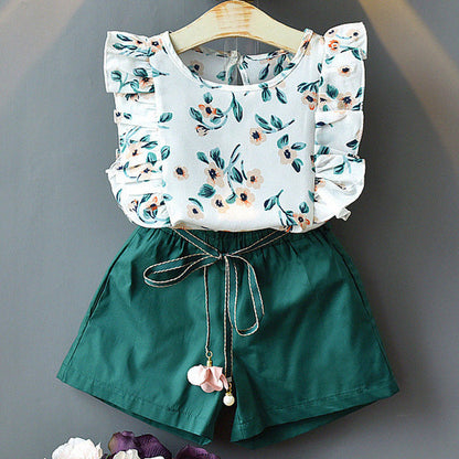 Kids Girls Clothes For Baby Girl Kids T-Shirt Shorts Suit PureLittleBloom.Co