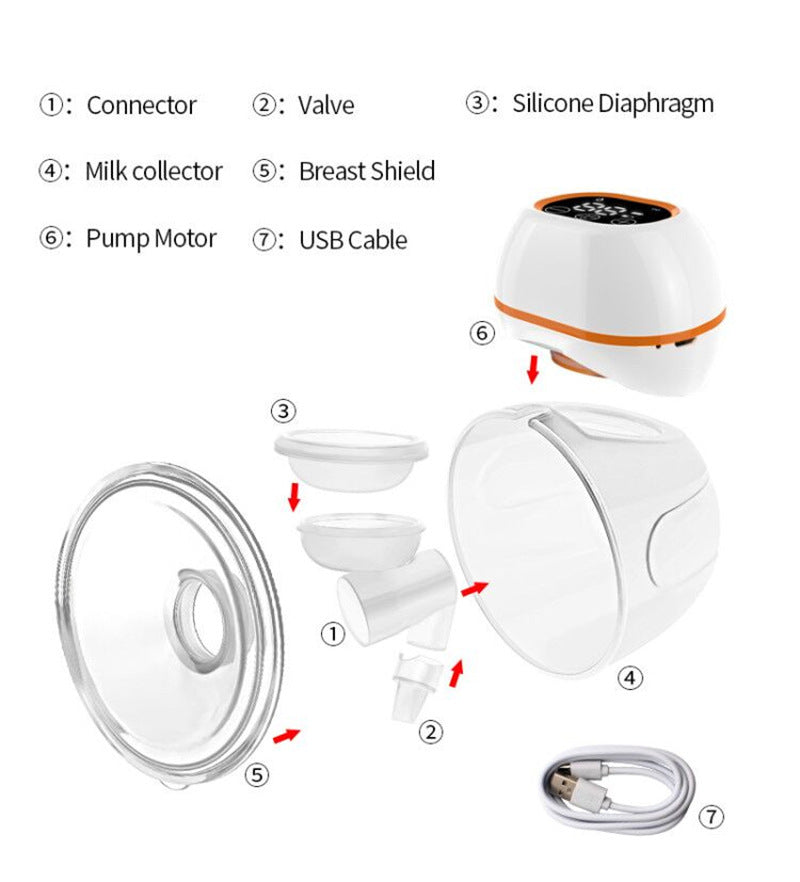 V.Coool Newly Upgraded Wearable Electric Breast , Invisible Breast-Collecting Silent Breast PureLittleBloom.Co