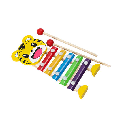 Wooden Toys Rattles Educational Toy Rainbow Blocks Montessori Baby Colorful Kids Music PureLittleBloom.Co