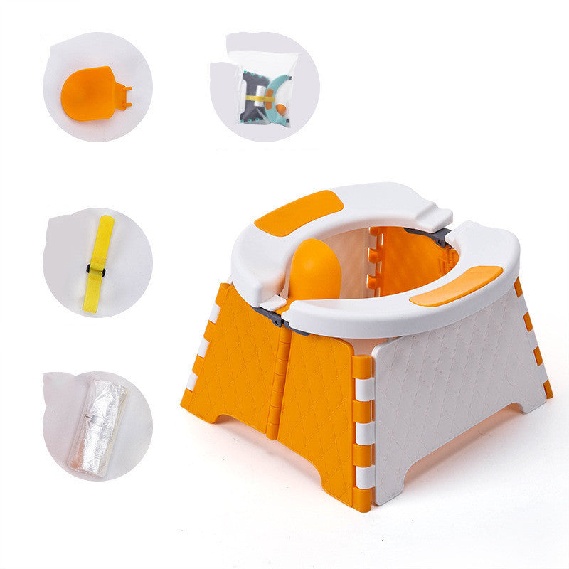 Baby Potty Training Seat Kids Toddler Outdoor Portable Folding Toilet Urinal Pot PureLittleBloom.Co