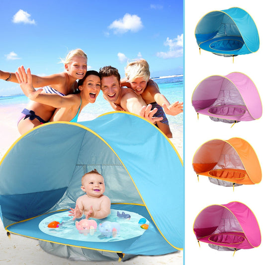 Baby Beach Tent Kids Outdoor Camping Easy Fold Up Waterproof  Up Sun Awning Tent UV-protecting PureLittleBloom.Co