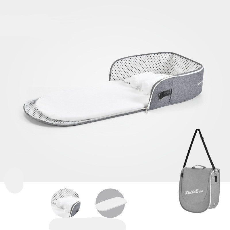 Baby Crib Multifunctional Folding Newborn Nest Toddler Bed Portable Sun Protection Mosquito Net Infant Camping Bed Travel Cot PureLittleBloom.Co