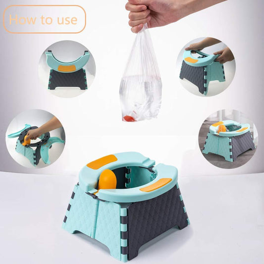 Baby Potty Training Seat Kids Toddler Outdoor Portable Folding Toilet Urinal Pot PureLittleBloom.Co
