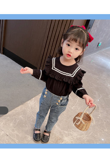 Girls Spring And Autumn Clothes Jeans Girls New Style PureLittleBloom.Co
