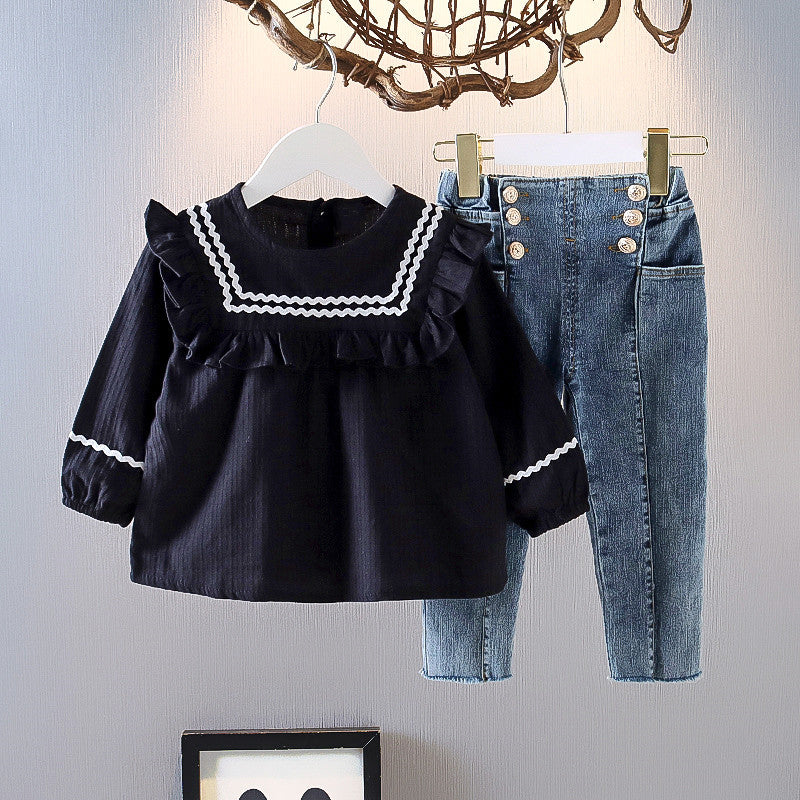 Girls Spring And Autumn Clothes Jeans Girls New Style PureLittleBloom.Co