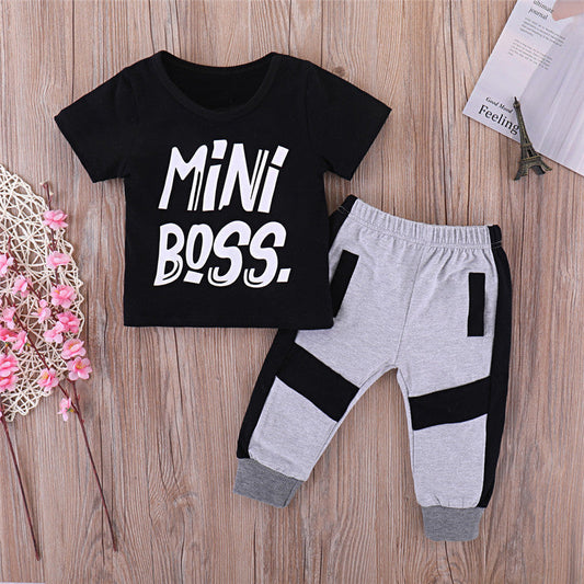 Pudcoco 2 Pieces Kids Toddler Baby Boys Clothes Set PureLittleBloom.Co