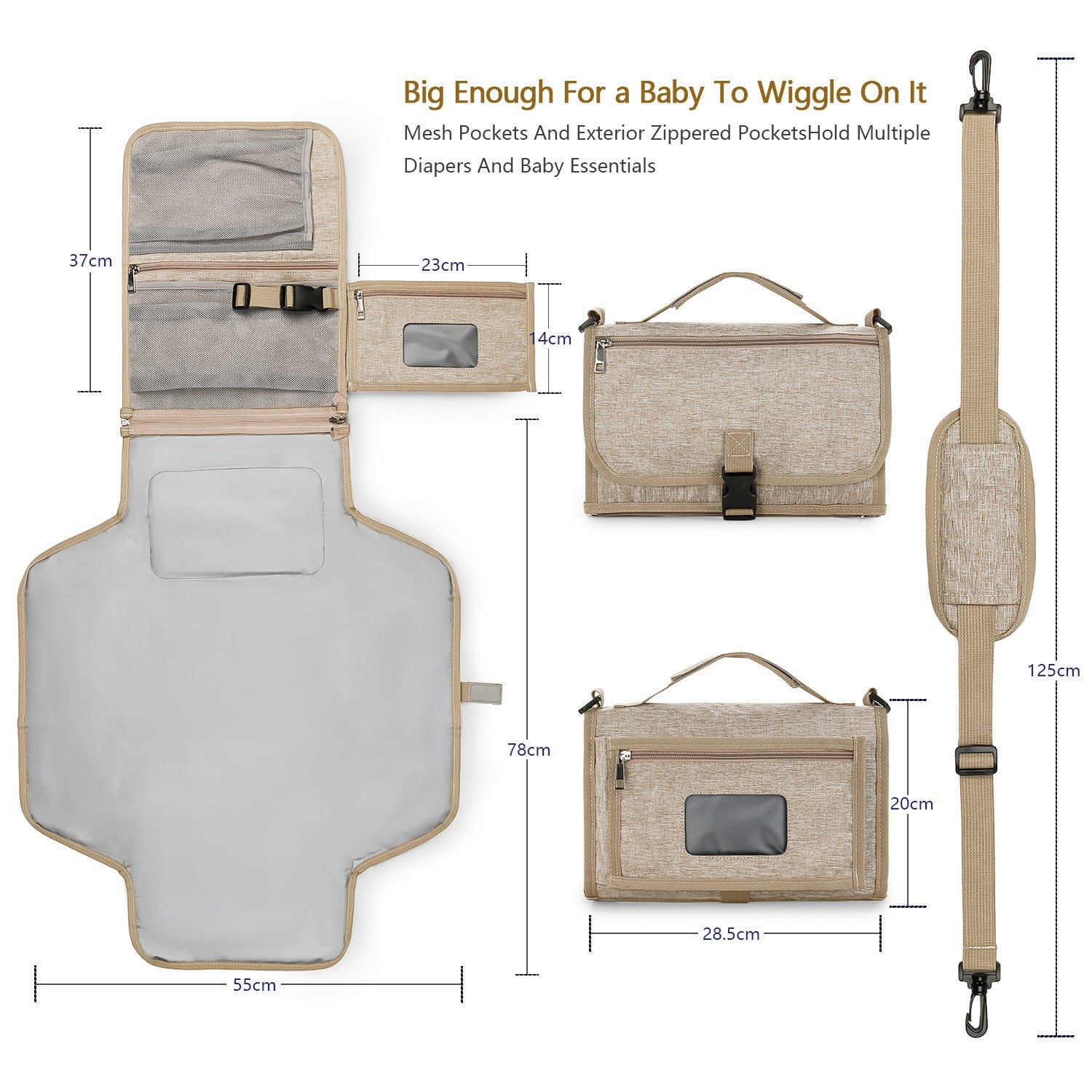Folding Waterproof Portable Baby Diaper Pad PureLittleBloom.Co
