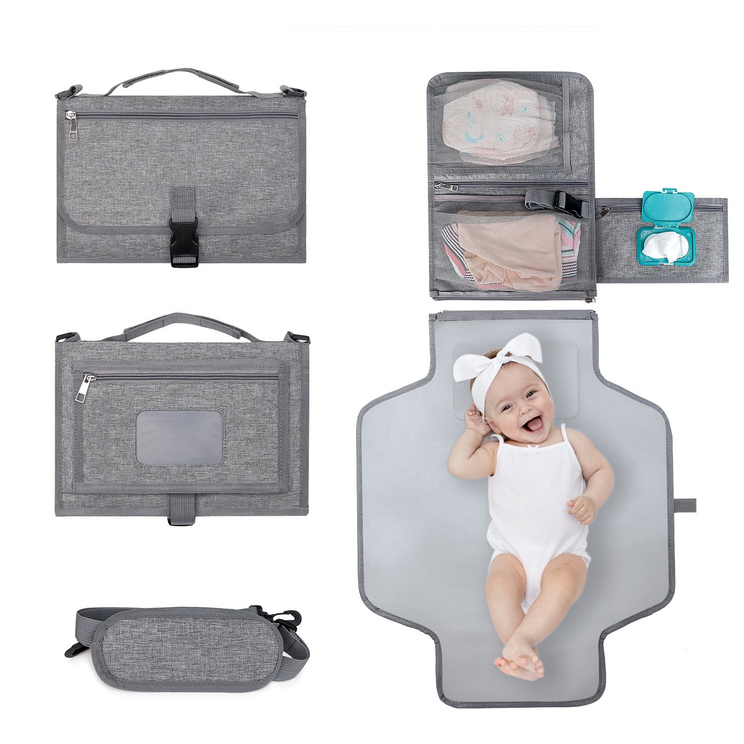 Folding Waterproof Portable Baby Diaper Pad PureLittleBloom.Co