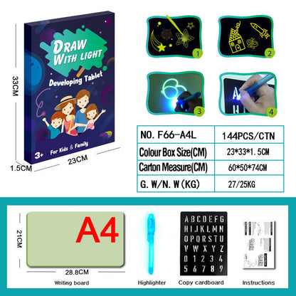 Educational Toy Drawing Pad 3D Magic 8 Light Effects Puzzle Board Sketchpad PureLittleBloom.Co