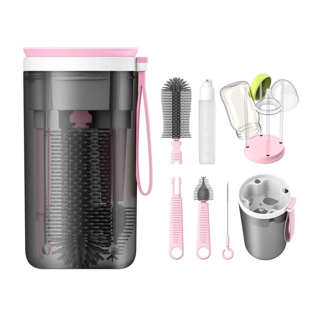 Portable Baby Bottle Brush Set Silicone PureLittleBloom.Co