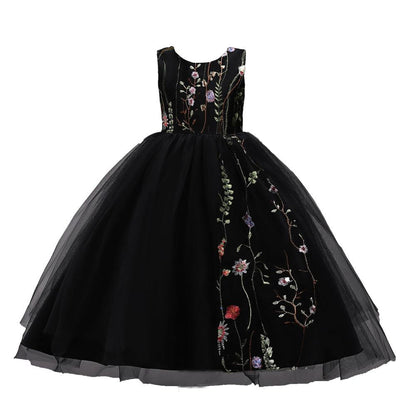 4-15 years embroidered Kids Dress PureLittleBloom.Co
