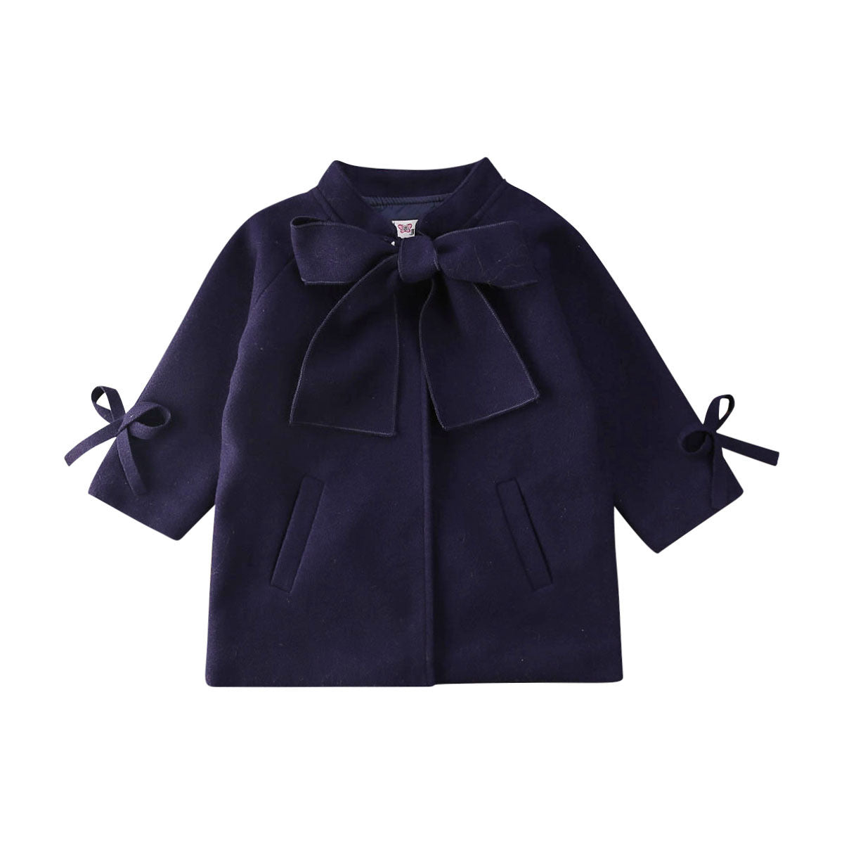 Girls long woolen coat PureLittleBloom.Co