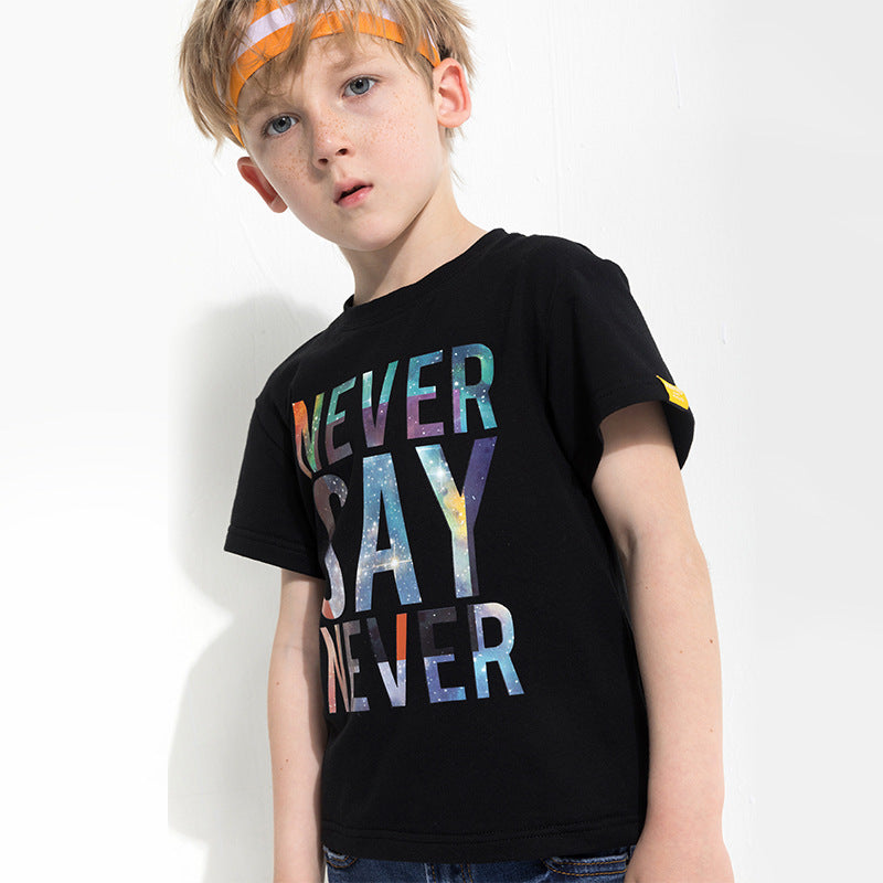 Children's letter print T-shirt PureLittleBloom.Co