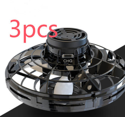 Mini Fingertip Gyro Interactive Decompression Toy Drone LED UFO Type Flying Helicopter Spinner Toy Kids PureLittleBloom.Co