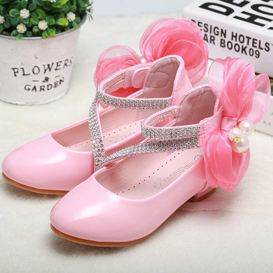 Little High-heeled Big Kids Princess Shoes PureLittleBloom.Co