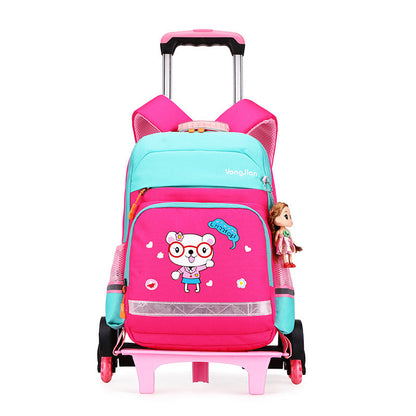 Korean Detachable Trolley  Bag For Elementary School Students PureLittleBloom.Co