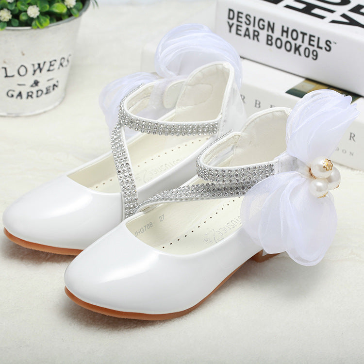 Little High-heeled Big Kids Princess Shoes PureLittleBloom.Co