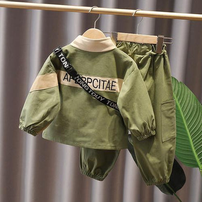 Two-piece Suit Of Handsome Children's Clothing PureLittleBloom.Co