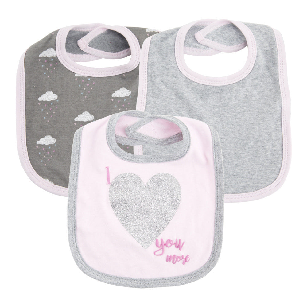 Baby bib with 3 baby drool towels PureLittleBloom.Co