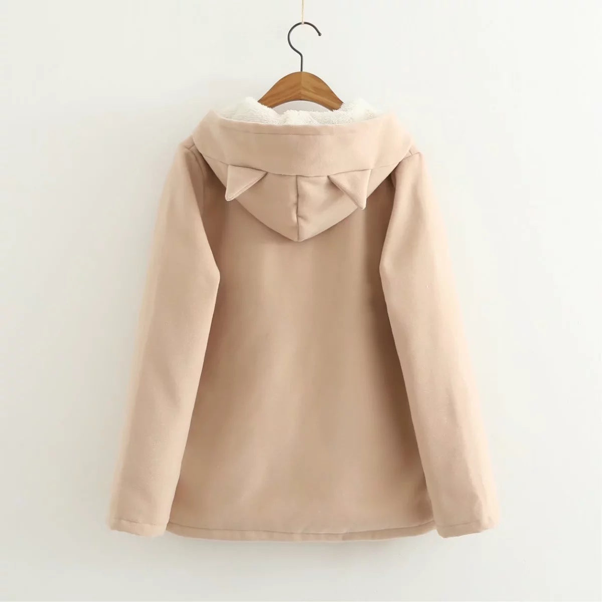 Horn button plus fleece coat PureLittleBloom.Co
