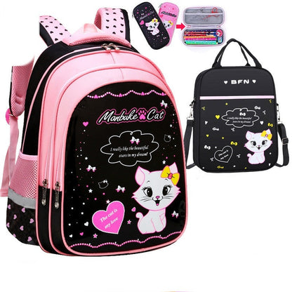 Kids School Cute Cat Print Backpack PureLittleBloom.Co