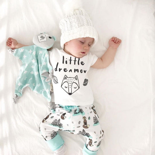 Newborn Baby Clothes Set T-shirt Tops Pants Little Boys and Girls Outfits PureLittleBloom.Co