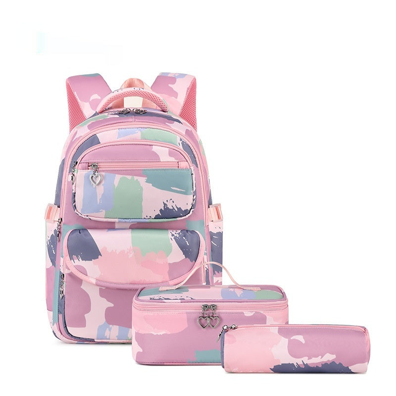 New Printed Schoolbag Three-piece Fashion Backpack PureLittleBloom.Co