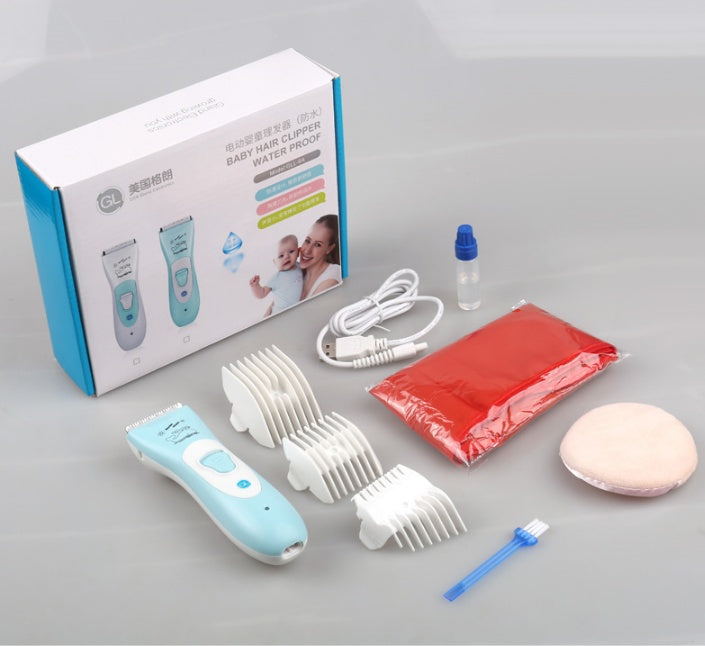 Baby Electric Hair Clipper USB Rechargeable Waterproof Hair Trimmer PureLittleBloom.Co