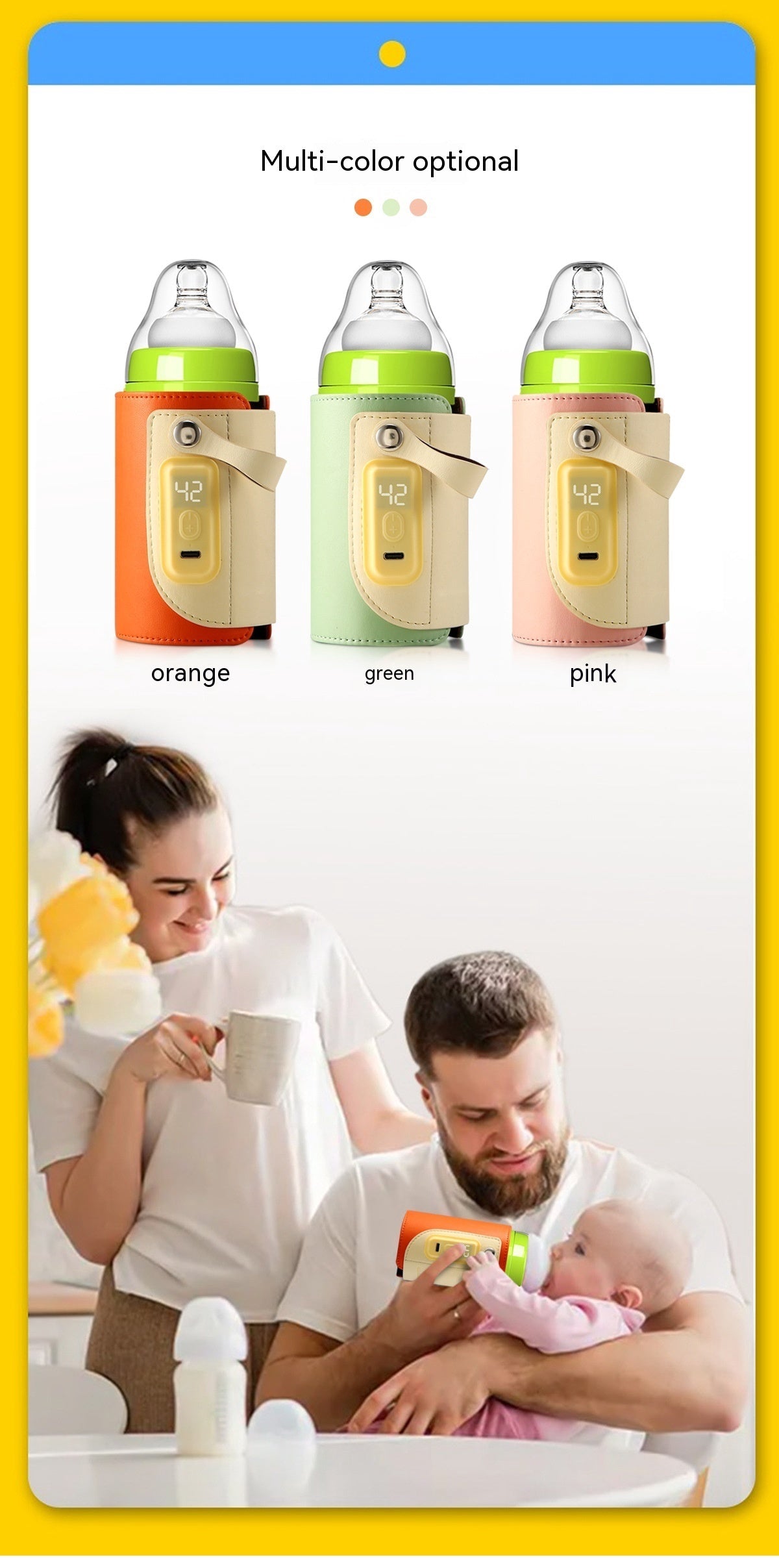 Constant Temperature Baby Heating Insulating Milk Bottle Night Out Portable Heat-holding Bottle Cover PureLittleBloom.Co