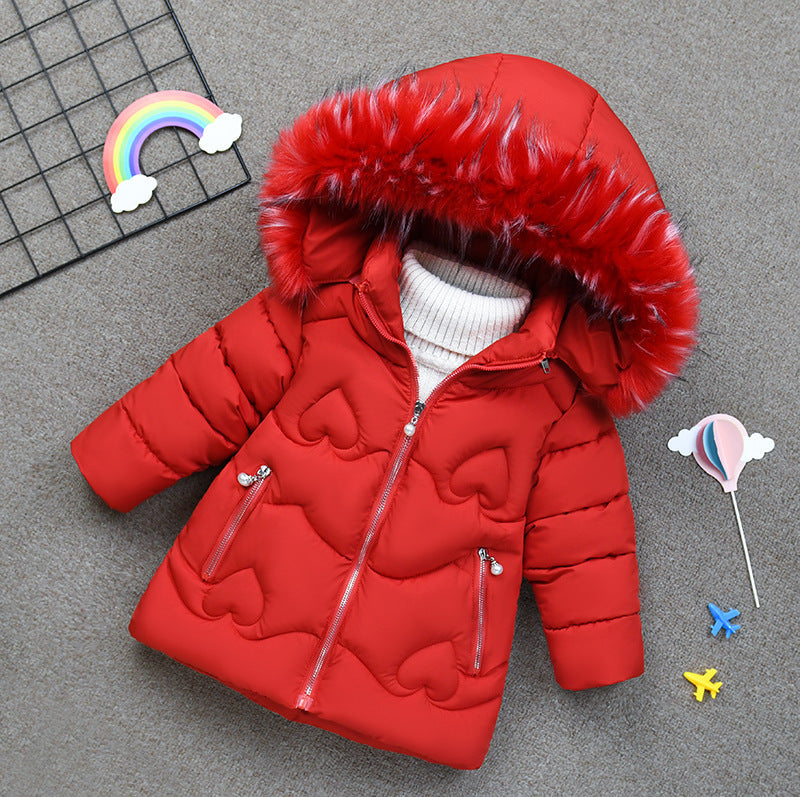 Thicken warm girls' cotton coat PureLittleBloom.Co