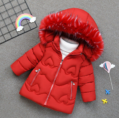 Thicken warm girls' cotton coat PureLittleBloom.Co