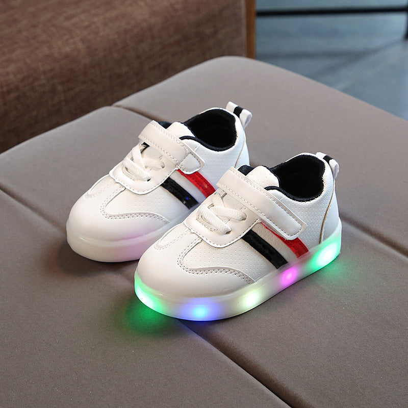 Kimmy White LED Sneakers Shoes PureLittleBloom.Co