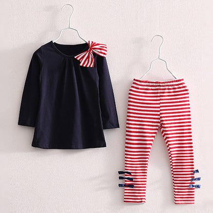 Children's printed long-sleeved casual suit PureLittleBloom.Co