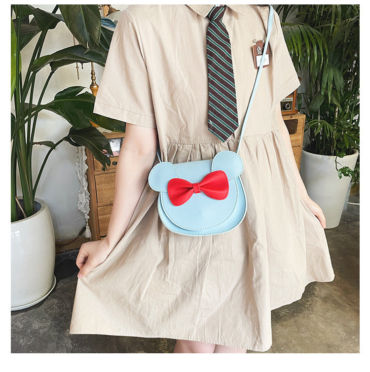 Cute And Adorable Bowknot Soft Girl Student Children's Small Bag Pu Female PureLittleBloom.Co