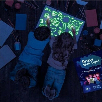 Educational Toy Drawing Pad 3D Magic 8 Light Effects Puzzle Board Sketchpad PureLittleBloom.Co