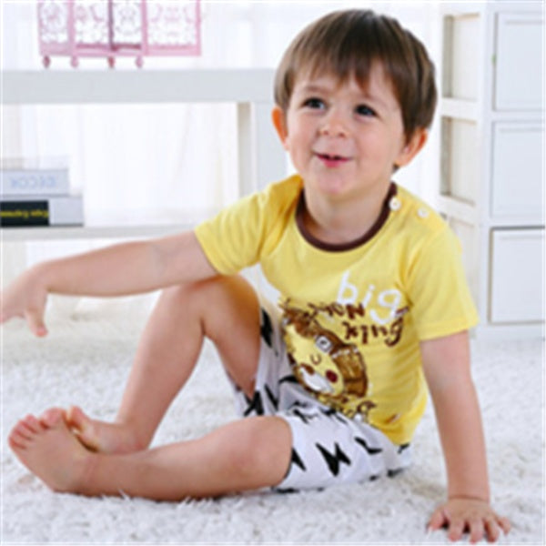 Cartoon Clothing Baby Boy Summer Clothes T-shirt Baby Girl Casual Clothing Sets PureLittleBloom.Co