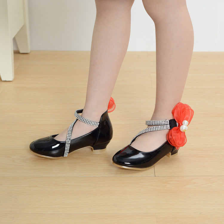 Little High-heeled Big Kids Princess Shoes PureLittleBloom.Co