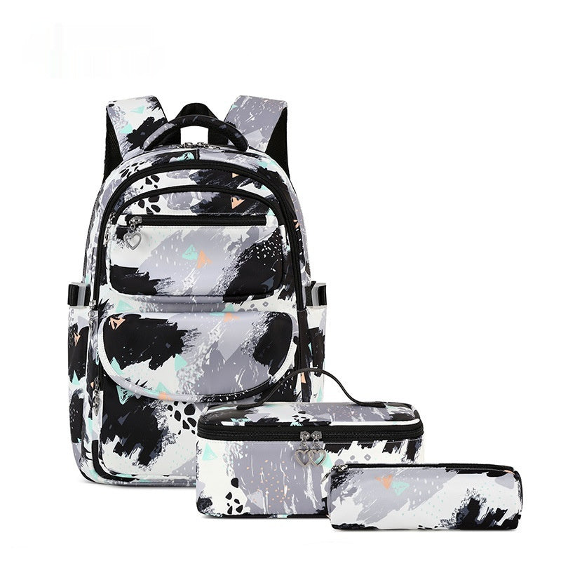 New Printed Schoolbag Three-piece Fashion Backpack PureLittleBloom.Co